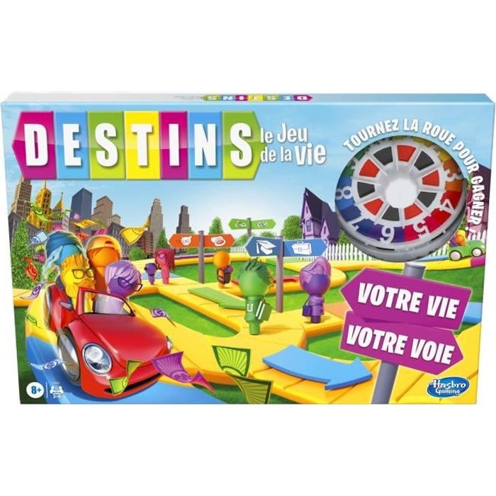 Destins Le jeu de la vie - Jeu de plateau pour la famille - 2 à 4 joueurs - pour enfants - dès 8 ans