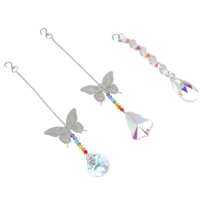 2 Prismes Colibri En Acrylique Attrape-soleil - 20x20 Cm - Reflets Arc-en-ciel - Décoration Fenêtre, Balcon
