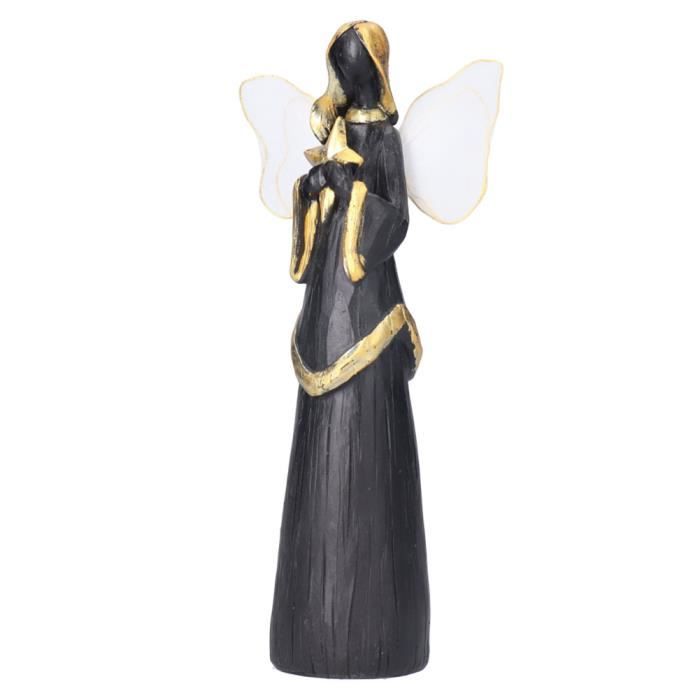 Figurine Ange De Noël En Résine - Décoration Bureau Ou Fête, 2 Tailles (9x15cm Ou 6.5x11cm)