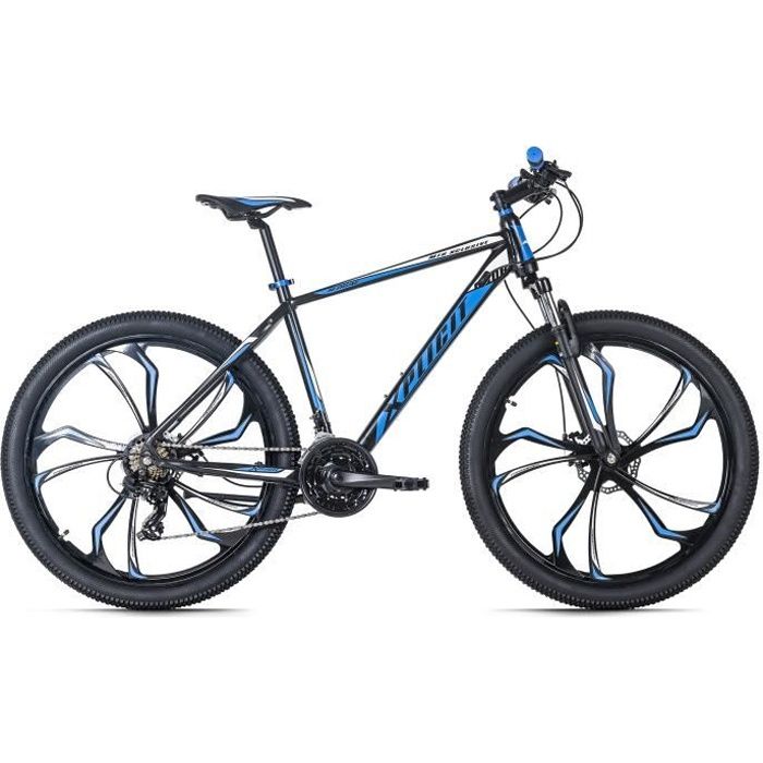 Vélo VTT Semi-Rigide 27,5'' KS CYCLING Xplicit Homme 21 Vitesses Noir-Bleu