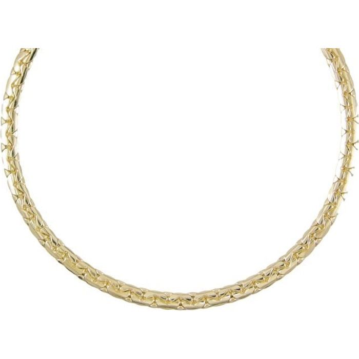 Comparer les prix de Collier Femme Or Jaune Véritable - Maille Haricot - L'ATELIER D'AZUR - Longueur 42cm - Largeur 0.35cm