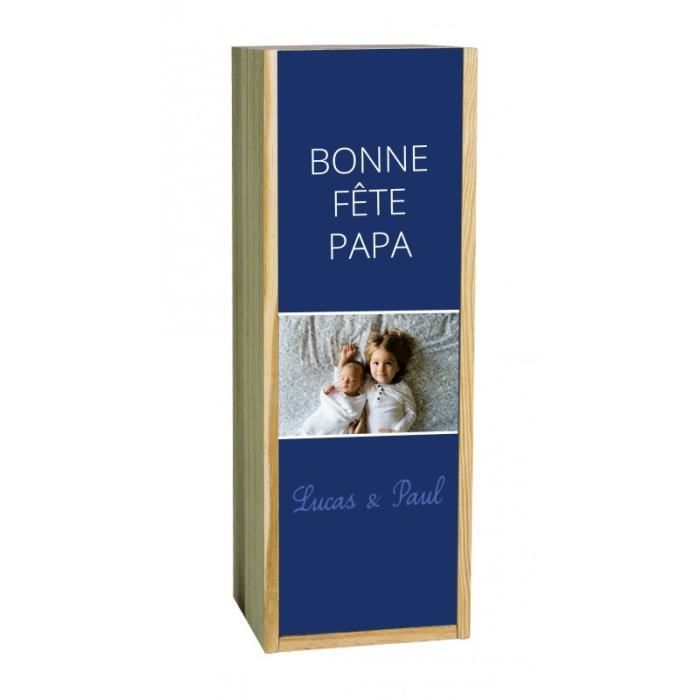 Bouteille De Vin Personnalisé Caisse à Vin Bois Personnalisable