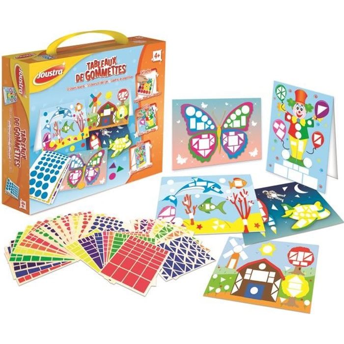 Joustra - Tableaux de Gommettes - Orange - Mixte - A partir de 4 ans - Cdiscount  Jeux - Jouets