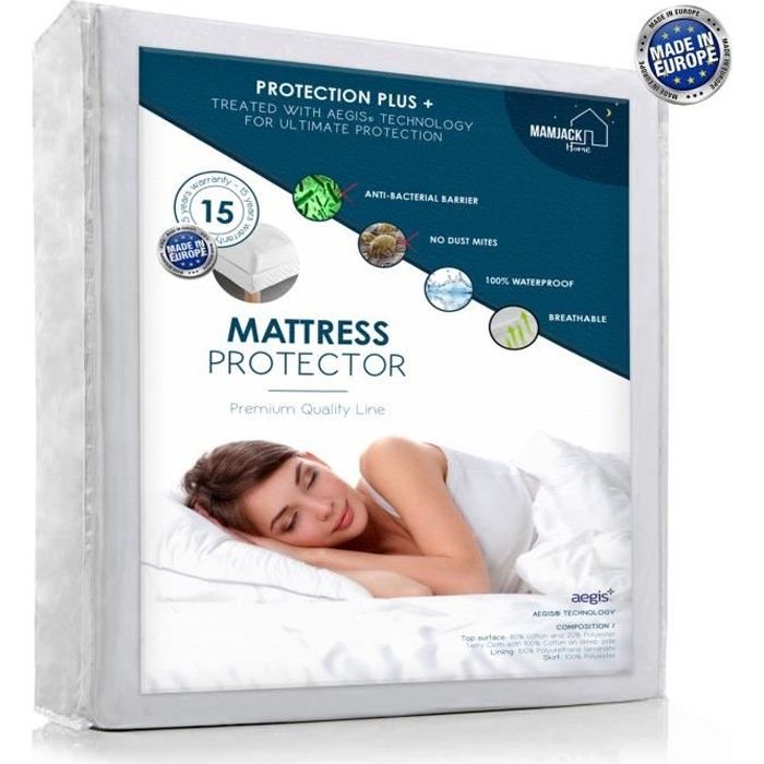 Fabriqu/é en UE GO ECO ! 1 prot/ège-matelas imperm/éable 140 x 70 cm 100 /% coton Oeko-Tex pois blancs et gris Lot de 3 draps-housses