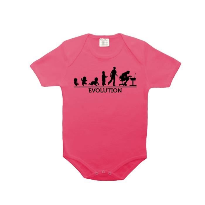 Body Bebe 100 Coton Evolution Bebe Geek 2 Rose 6 12 Mois Rose Cdiscount Pret A Porter
