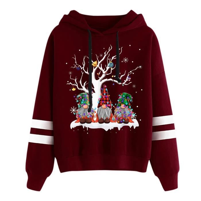 Sweat Capuche Noel Femme Pull Noel Sapin De Noel Pull Noel Femme Vin Cdiscount PrêtàPorter