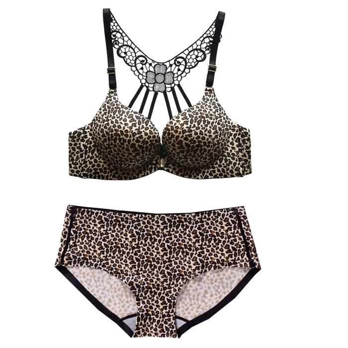 Soutien-gorge Imprimé Léopard Noir Et Blanc - Taille G - à Armatures - Neuf Sans étiquettes