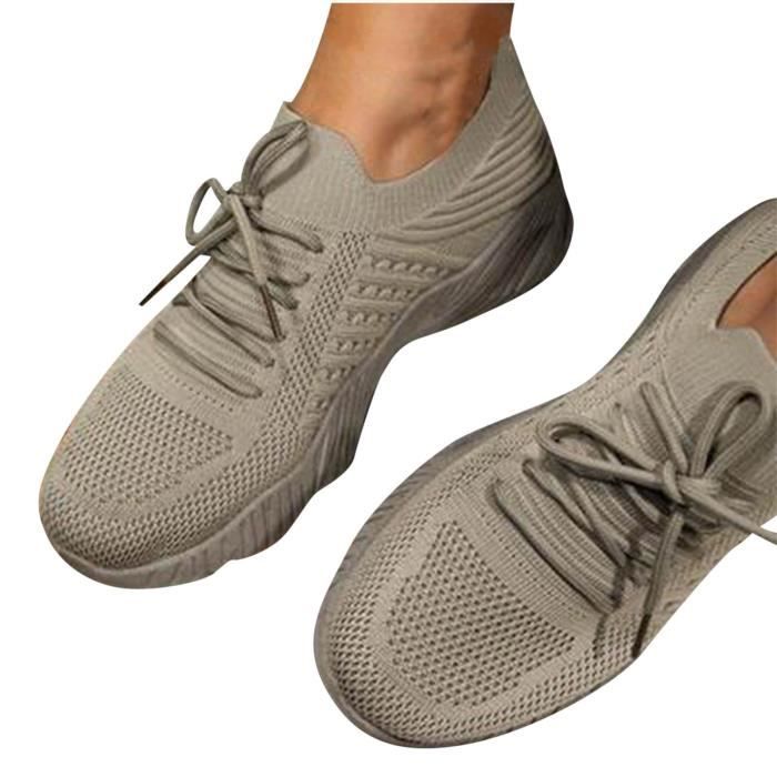 Lukcolor Basket Chaussures de sport pour femmes respirantes en maille  tissée à la mouche et mode d'été, plus taille Mode Kaki Kaki - Cdiscount  Chaussures