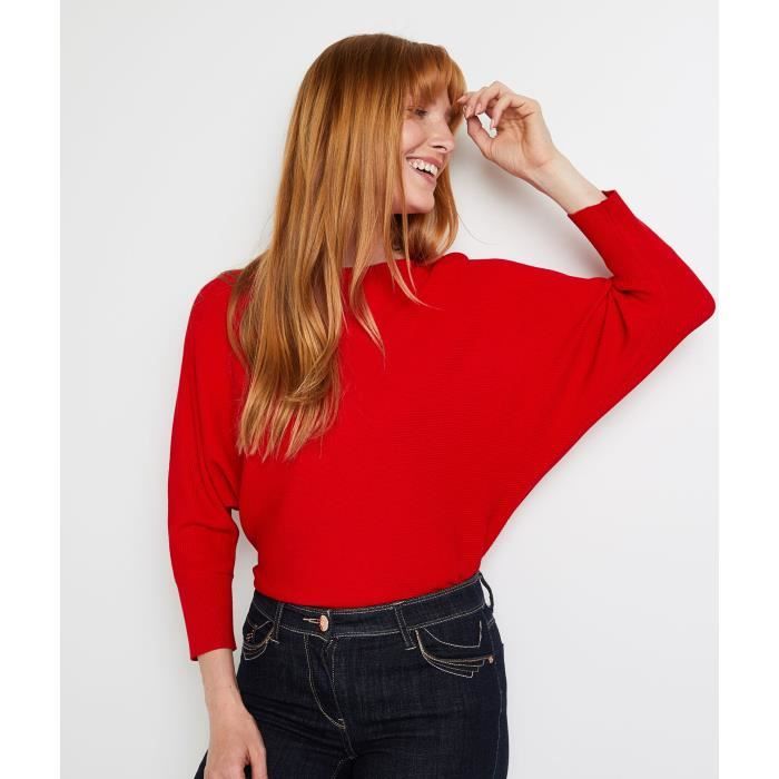 GRAIN DE MALICE - Pull Manches Courtes Femme Brown - Prêt-à