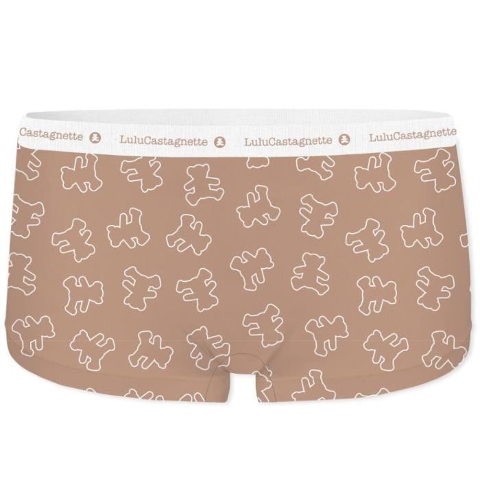 Boxer Fille Coton SHCASS1 LULU CASTAGNETTE Marron Marron Cdiscount Pret a Porter