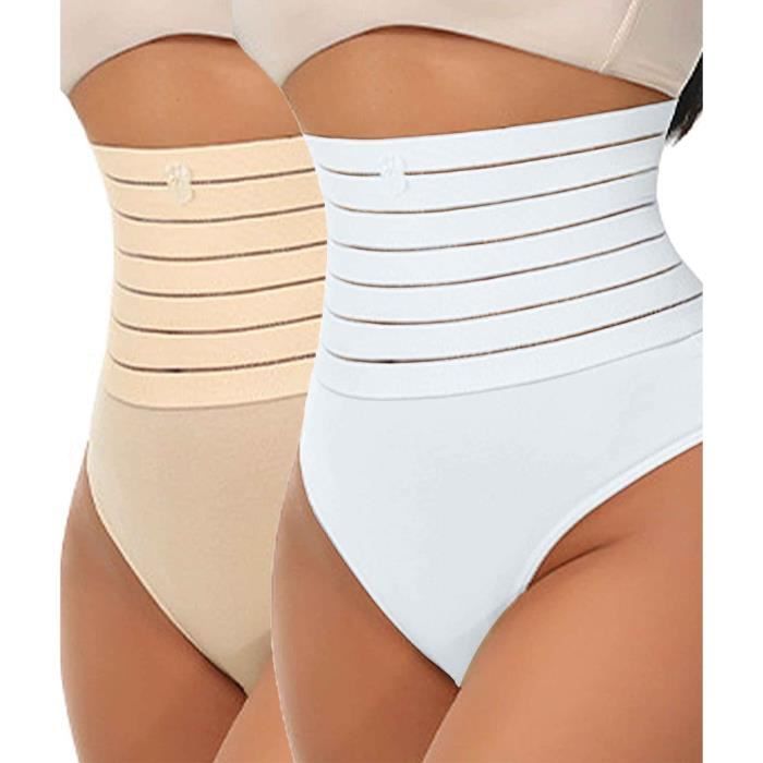 Femme Gaine String Ventre Plat Taille Haute Culottes Sculptantes