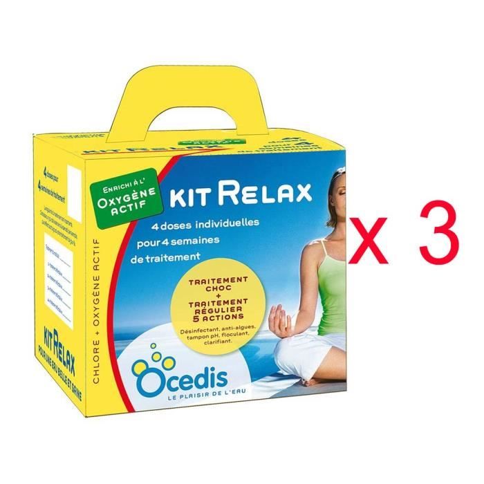 Meilleurs prix pour Pack 3 mois oxygène actif Ocedis KIT RELAX piscine 30m³
