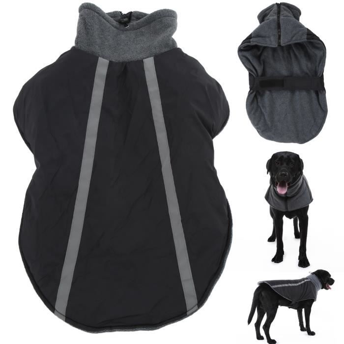 Meilleurs prix pour Imperméable pour chien d'hiver OMABETA - Noir - Polyester et Peluche - Imperméable et Coupe-vent