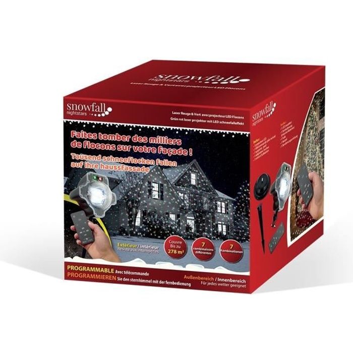 Projecteur SNOWFALL avec projection flocons LED
