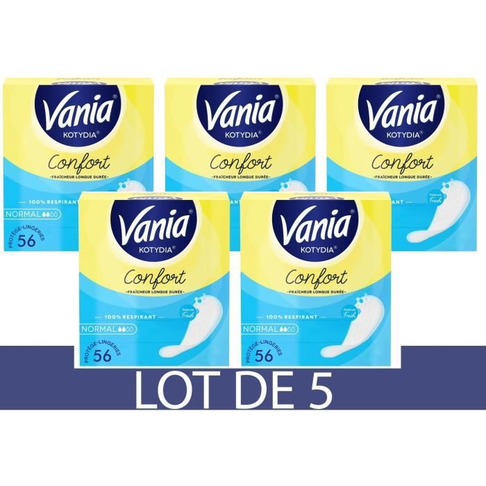 [Lot de 5] VANIA Kotydia 56 Protege-Slips Confort Normal Fresh ...