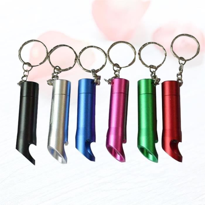 Lot De 24 Mini Lampes Torche LED Porte-clés – 7 Cm, Couleurs Variées