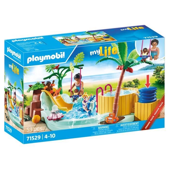 PLAYMOBIL 71529 Vacanciers avec piscine et bain à bulles