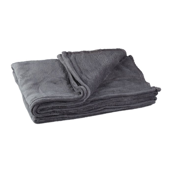 Couverture Polaire 150x200 Cm Noir Motif Cheval – Adulte Enfant Camping