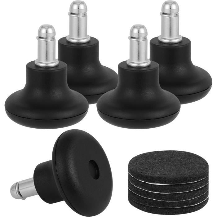 Lot De 5 Patins En Feutre Pour Roulettes De Chaise – Protection Sol, Anti-rayures