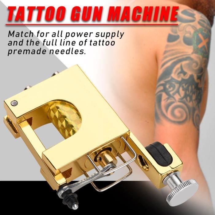 Kit Machine à Tatouer Rotative Sans Fil - Avec Encre, Aiguilles, Peau D'entraînement - Pour Débutants Et Professionnels
