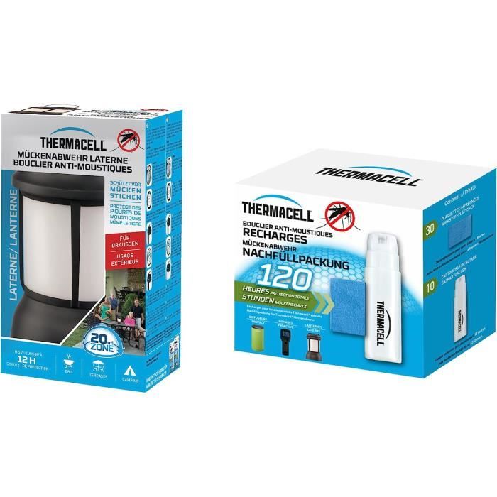 Thermacell Pack Diffuseur Lanterne + Recharges 120h Jusqu'à 132h d