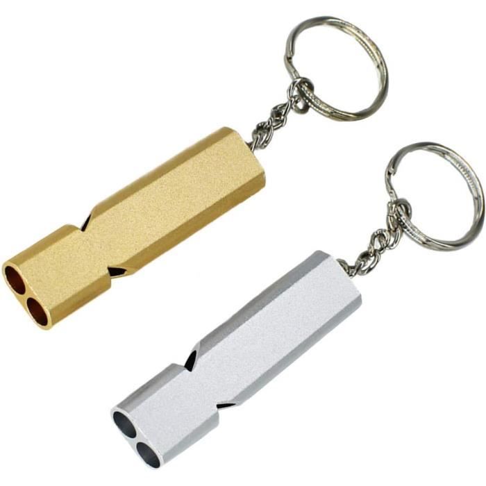 2 PCS SIFFLET D'urgence Coup De Randonnée Porte-clés Imperméable Manuel
