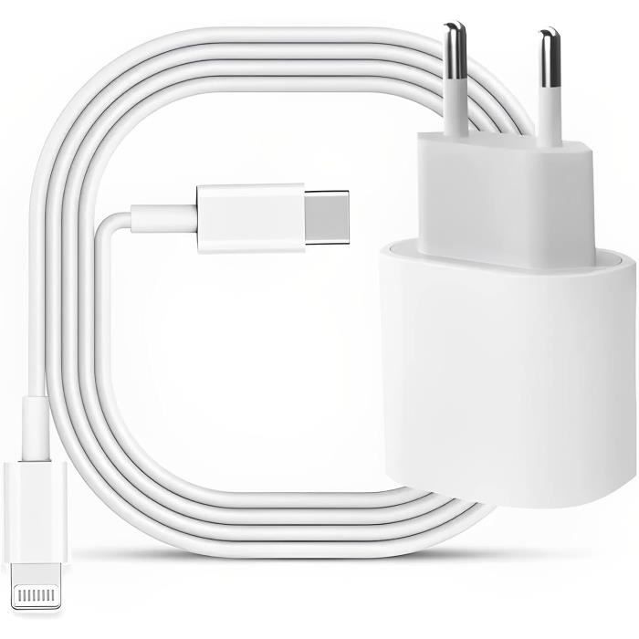 Chargeur iPhone et iPad [Certifié Apple MFi] 2 ports 20 W Chargeur