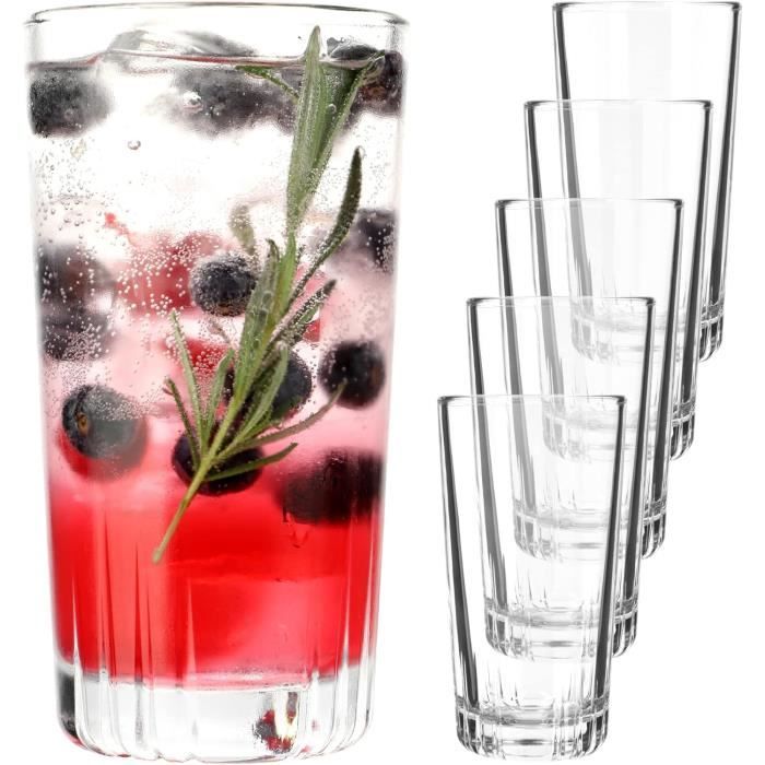 Lot De 6 Verres à Whisky En Cristal 320 Ml - Violet - Set Verres à Eau/Jus