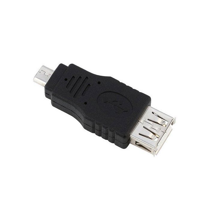 VALUE LINE - Adaptateur USB A femelle vers USB Micro-B noir