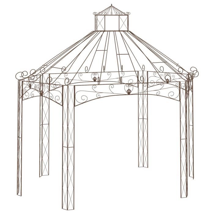 vidaXL Pavillon de jardin antique 400x258x378 cm Fer