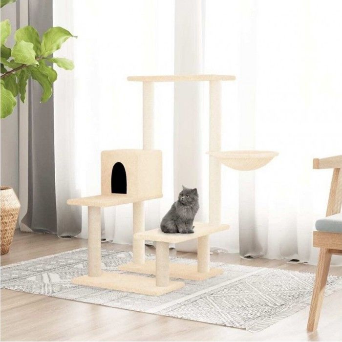 vidaXL Arbre à chat 94 5 cm Crème - vue 2