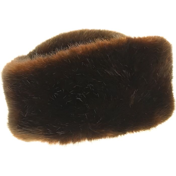 toque fourrure blanche