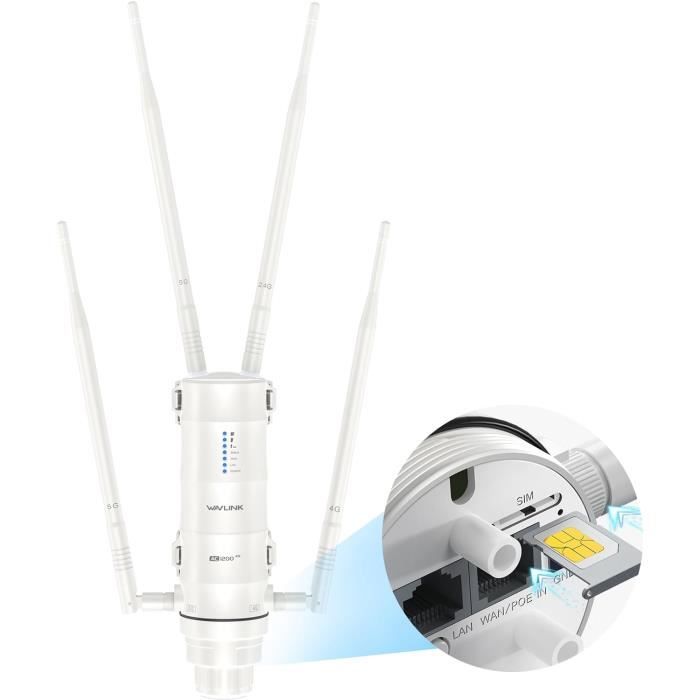 Routeur WiFi Extérieur - WAVLINK - AC1200 - 4G LTE
