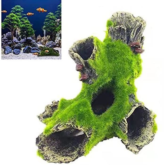 Meilleurs prix pour Aquarium Tronc d'arbre DéCoration, RéSine pour DéCoration Fish Tank, pour Cacher Les Crevettes et Les Poissons Paysage Roche Cacher