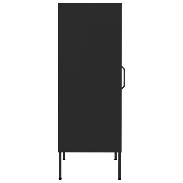wxs - armoire de rangement noir 42,5x35x101,5 cm acier - dx1235
