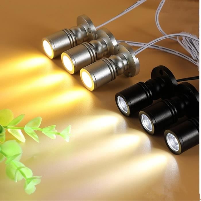 SPOTS,Violet-Silver Dimming--Mini spot lumineux LED RGB 3W, 5 pièces-lot,  lumière à intensité réglable, éclairage de plafond ou'arm - Cdiscount Maison