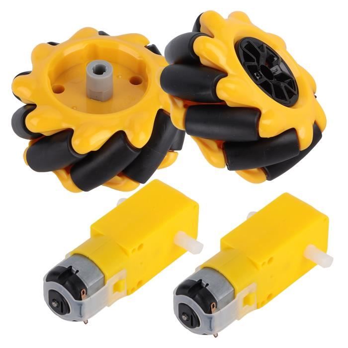 Kit Robot Roue Mecanum - Châssis Robot Omnidirectionnel 4WD avec Cadre ABS, Compatible avec Arduino et Raspberry Pi, Kit Robotique Éducatif DIY