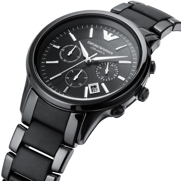 Montre Ceramica AR1452 Gris Fonce Homme EMPORIO ARMANI Chronographe Etanche 5 Atm Gris fonce Chic Achat vente montre Homme Adulte Gris Ceramique Neuf Cdiscount