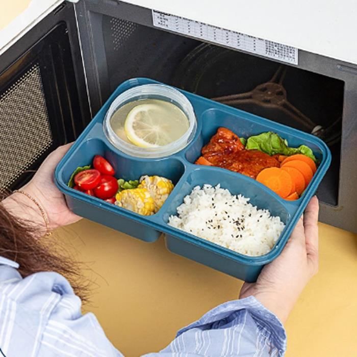 Boîtes à Lunch Sans BPA Grand Micro-ondable Adulte Empilable Compartiment  Verrouillage Facile Avec Cuillères