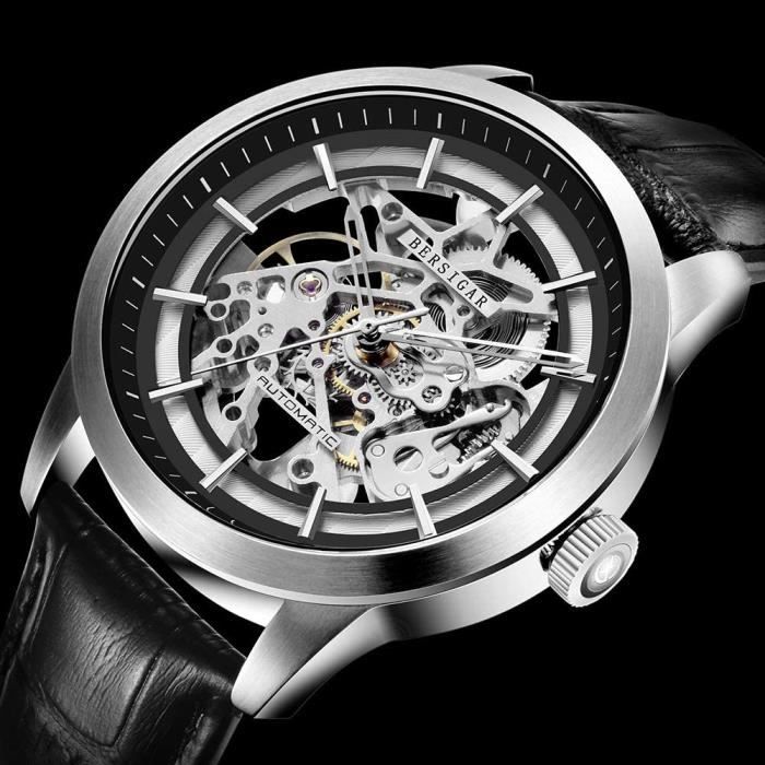 Montre homme mecanisme apparent bracelet acier store