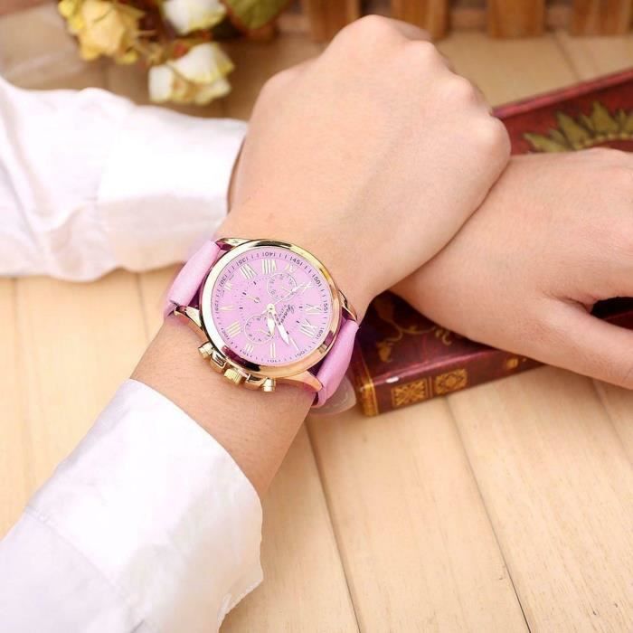 Montre geneva best sale platinum femme prix
