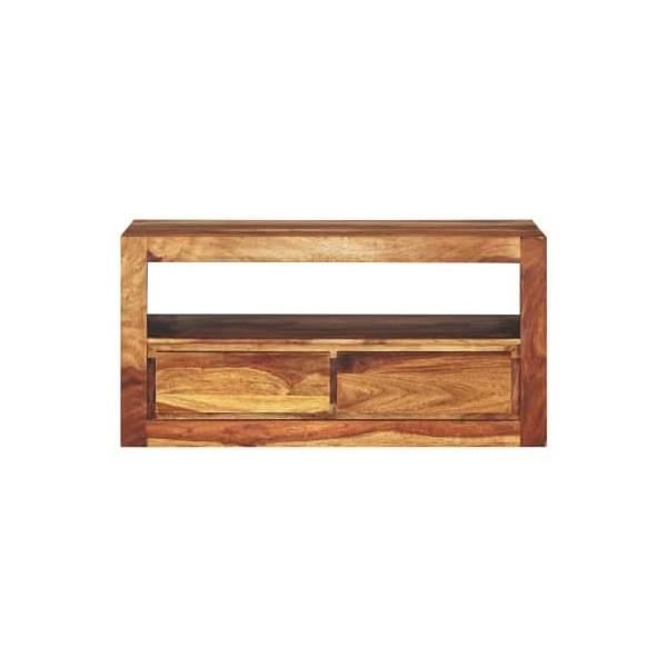 Meuble tv bois massif de sesham 120 x 30 x 40 cm