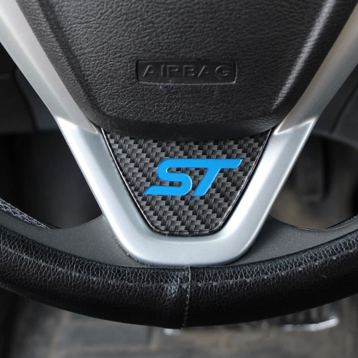 Couverture de volant de voiture, autocollant décoratif, accessoires de  style, pour Ford Fiesta MK7 2009-2017 Ecosport [03B93A7] - Cdiscount Auto