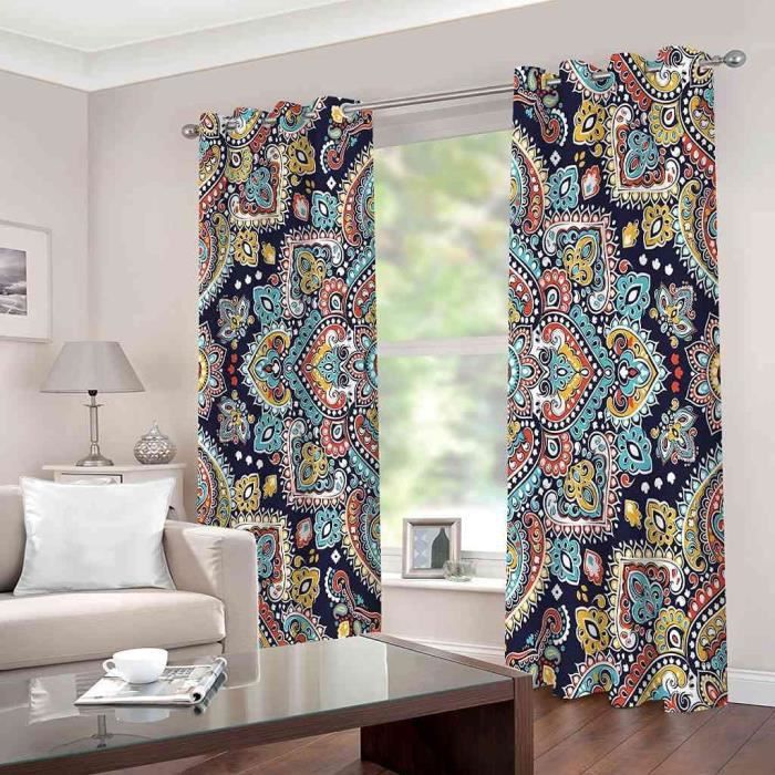 Rideaux Occultants Avec Motif Corgi - Lot De 2 Panneaux 75x166 Cm, Oeillets 4 Cm, Tissu Polyester Thermique - Pour Chambre, Salon