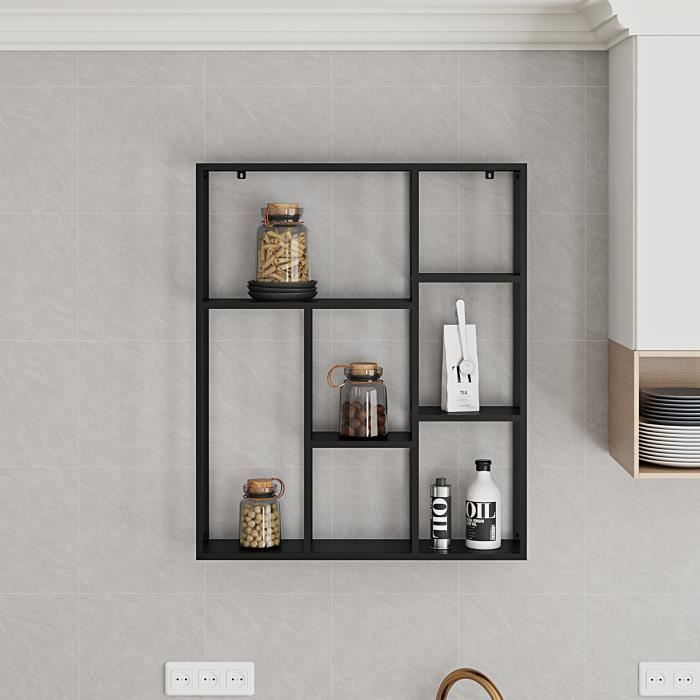 Etagere Murale Acier Noir