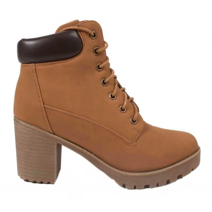 Rangers shop femme marron