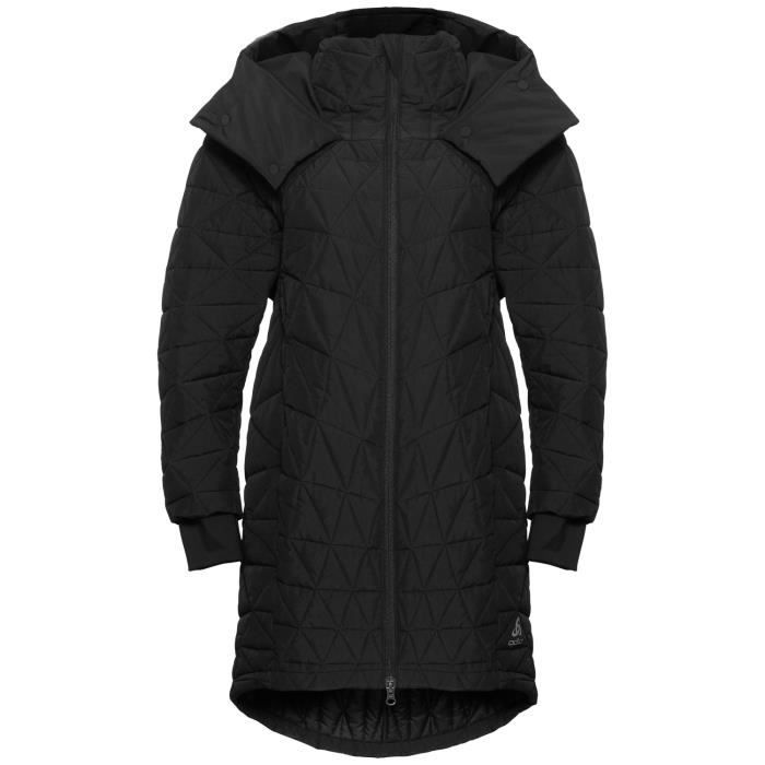 Manteau femme ODLO Zaha Impermeable Coupe vent Chaud Noir Cdiscount Pret a Porter