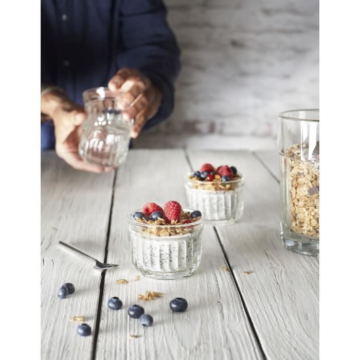 Lot De 6 Verrines En Verre 8 Cl - Transparent, Lavable Lave-vaisselle - Pour Desserts, Apéritifs, Dégustation