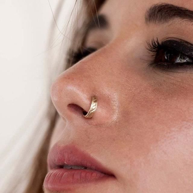 Piercing Pour Le Nez Acier Inoxydable Chirurgical Doré