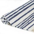 339NEUF Tapis de Salon Chambre Mode|Pailsson|Tapis De Sol Antidérapant chindi tissé à la main Coton 80x160 cm Bleu et blanc FRENCH D-2